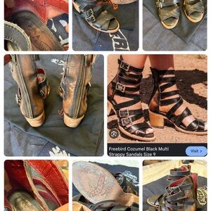 Freebird Cozumel Multi-Tone Strappy Sandals